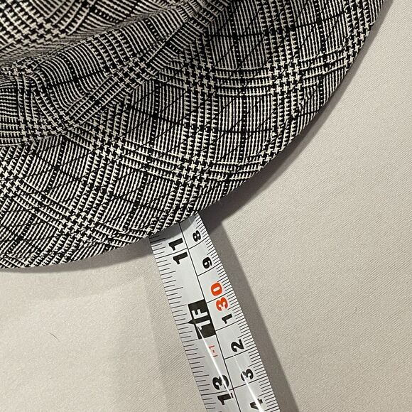 ~ Brixton Sm Bucket Hat Checker Black White Plaid Fisherman Cotton Linen 7 56cm - Picture 5 of 13
